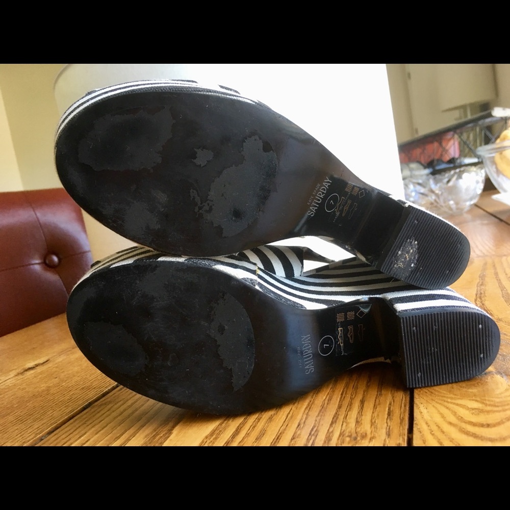 Kate Spade Sz 7 Saturday striped platform sandals. - Picture 7 of 8